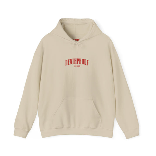 DEATHPROOF Hoodie Red Letter Edition – Cream